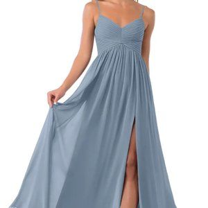 Azazie Alia Dress - Dusty Blue